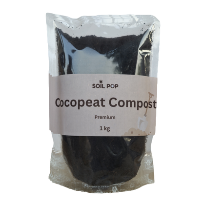 Soil Pop Buffered Cocopeat Compost 1kg low EC sterilised decomposed for plants