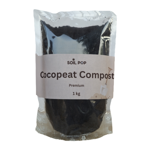Soil Pop Buffered Cocopeat Compost 1kg low EC sterilised decomposed for plants